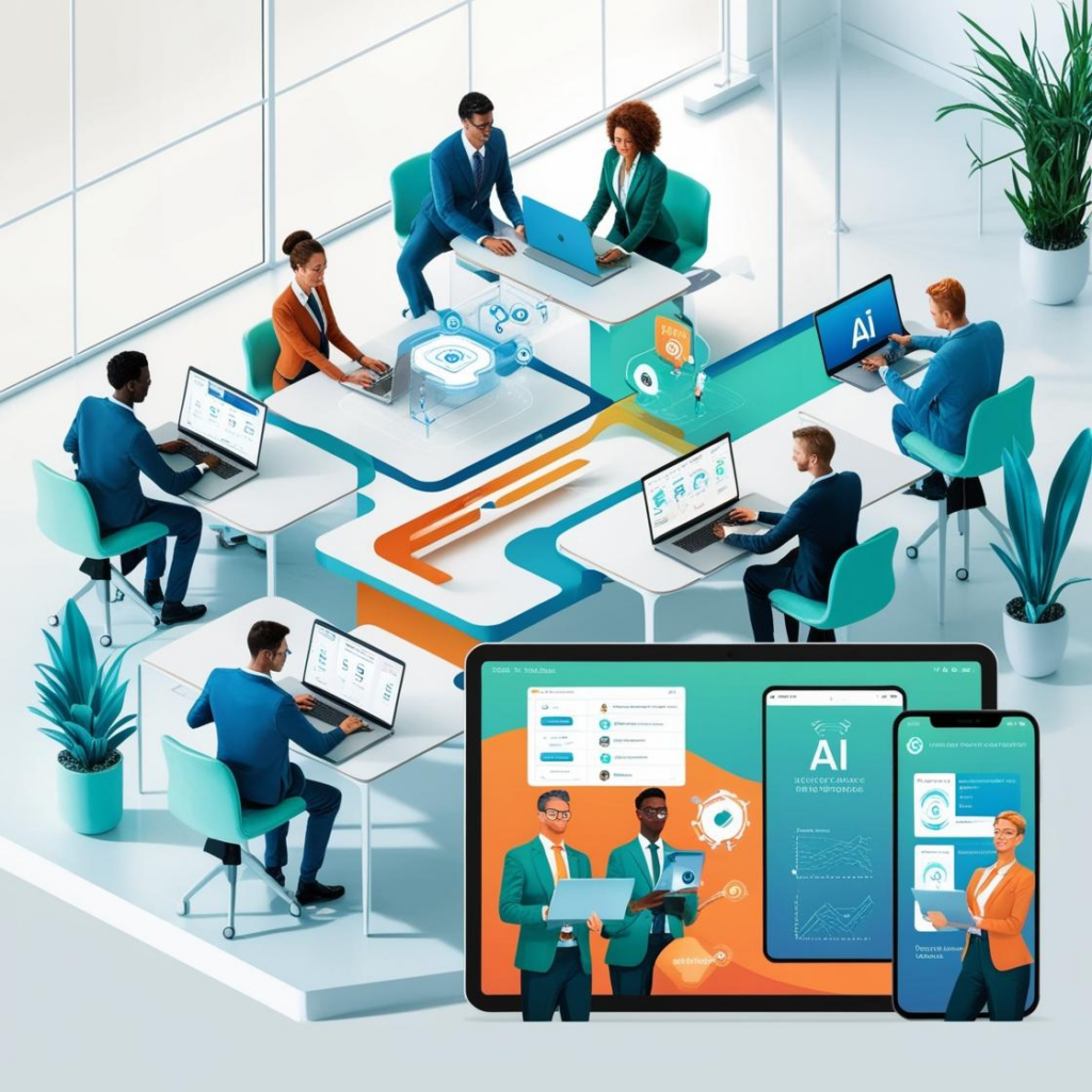 An AI generated image shows how Creative Professionals Leverage AI to improve workflows.