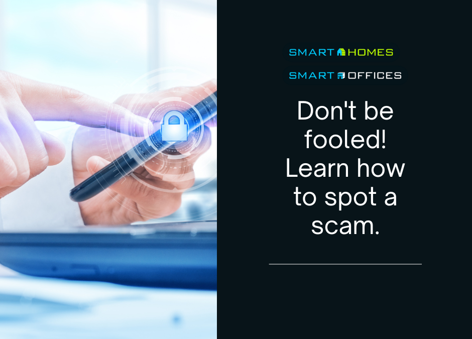 A woman checks a suspicious email on her phone in this blog post titled, Don't be Fooled: Learn How to Spot a Scam.